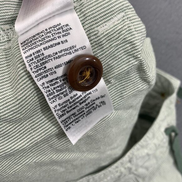 The North Face Shorts Size 10 Wander Free Linen Blend Striped Green 4" Inseam - Picture 12 of 14